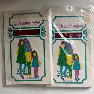 Vintage Deadstock Girls Panty Tights - burgundy ages 4-6